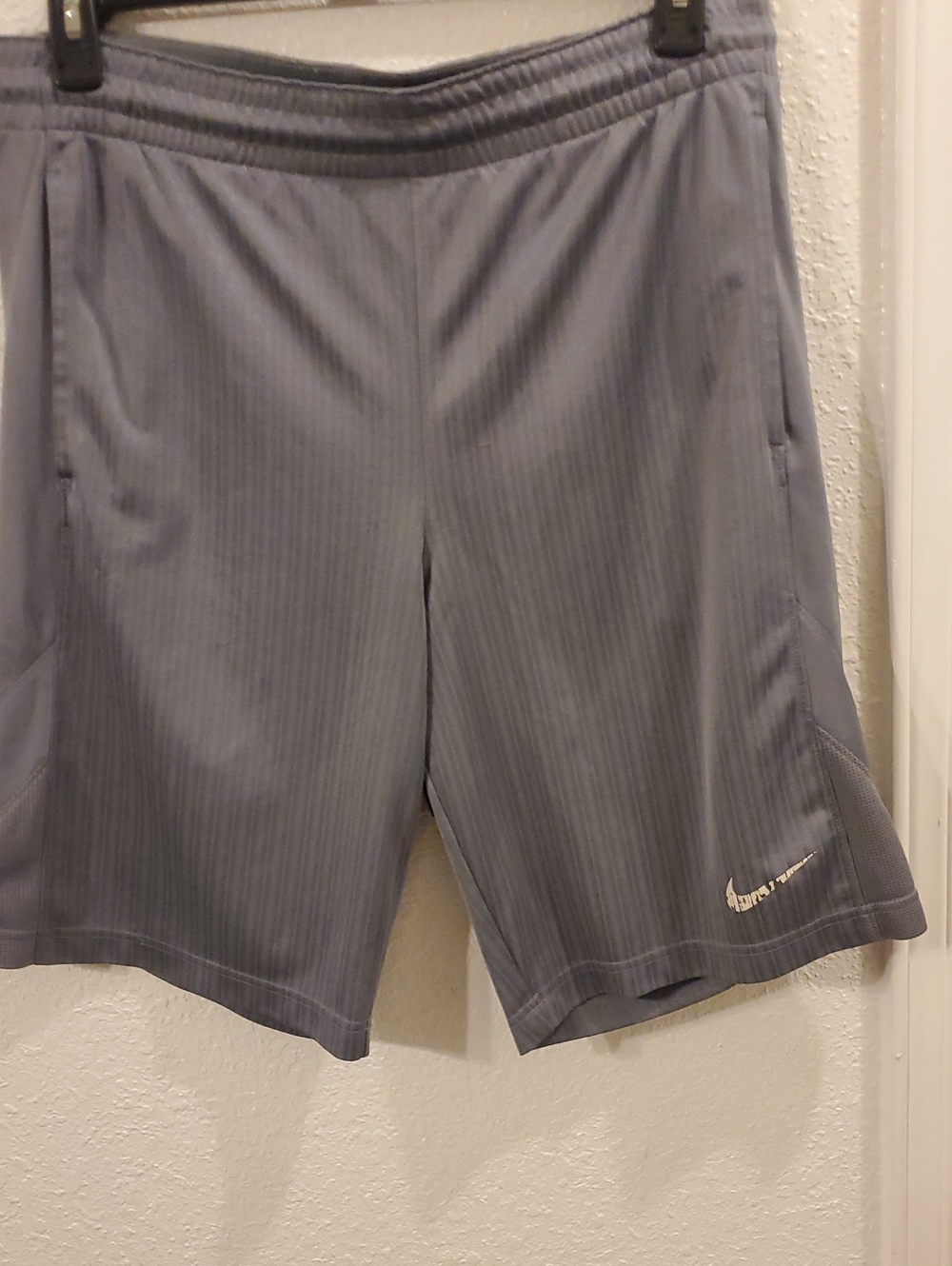 Nike Blue-Gray Performance Shorts with Swoosh